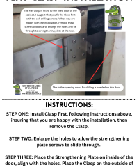 Crocodile Lock - Flat Clasp - Double Door Only